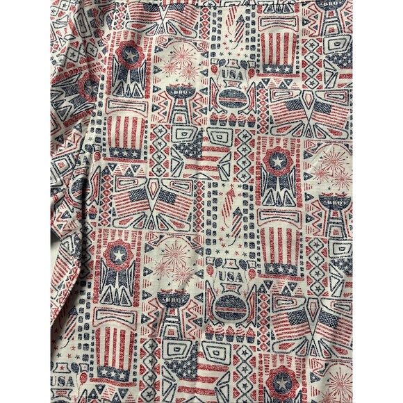 Oliver And Burke Men's Medium 4th of July Button-up Short Sleeve Shirt - Picture 14 of 16